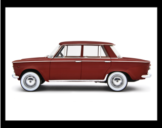 Fiat 1300 1961 Rosso Amaranto Laudoracing 1:18 Resinemodell (Türen, Motorhaube... nicht zu öffnen!)